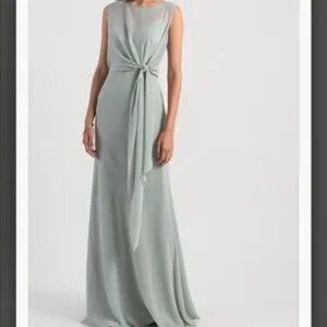 Jenny Yoo Paltrow Chiffon Bridesmaid Dress in Earl Grey - size 22